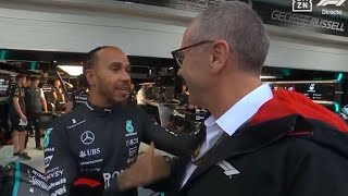 Lewis Hamilton interrupts Stefano Domenicali interview to make demand of F1 CEO [upl. by Small569]