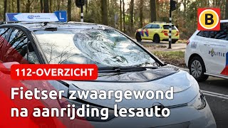 ONGELUK met LESAUTO en FIETSER  112overzicht [upl. by Rafat]