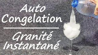 Granité instantané 🔴Coca gelé instantanément  Eau en glace instantanée  Surfusion  Supercooling [upl. by Ahsemak]