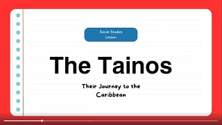 The Tainos of Jamaica and the Caribbean [upl. by Odarbil401]