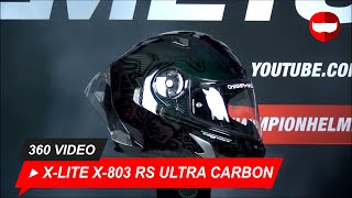 XLite X803 RS Ultra Carbon Stoner Superhero Nuance FullFace Helmet  ChampionHelmetscom [upl. by Ahsetan]