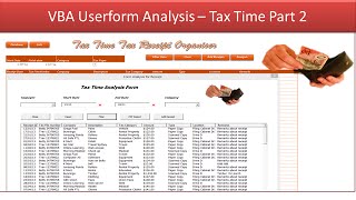 VBA Userform Analysis  Tax time Part 2 [upl. by Qiratla772]