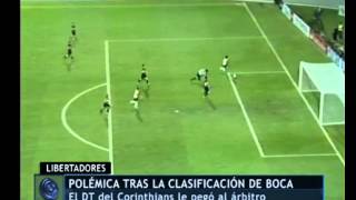 Denuncian mal arbitraje en Boca  Corinthians  Telefe Noticias [upl. by Ellita]