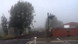 Swineshead station level crossing lincs Saturday 111014 [upl. by Oiratno222]