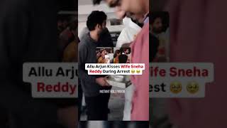 Allu Arjun Kisses Wife Sneha Reddy During Arrest Pushpa2 movi ytshorts [upl. by Kilmarx]