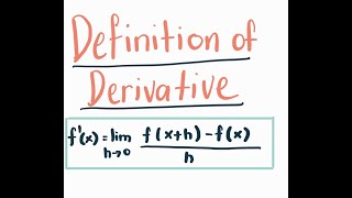 Definition of Derivatives Basic Formula [upl. by Minda507]