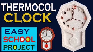 pendulum wall clock model with thermocol for school project [upl. by Lechar]