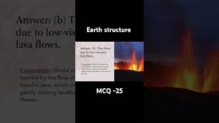 Earth’s Structure Plate Tectonics Earthquakes and Volcanism MCQ25   ShortsEarthStructureMCQ [upl. by Ycat]