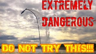 EXTREMELY DANGEROUS STUNT Do not try this Flyboard trick anywhere [upl. by Aicac]