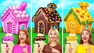 One Colored House Sweets vs Chocolate vs Fast Food  Funny Moments by Multi DO Smile [upl. by Airdnalahs]