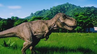 Tyrannosaurus Rex vs Edmontosaurus  Jurassic World Evolution [upl. by Nirual852]