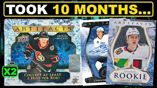 TOO LITTLE TOO LATE  Opening 2 Boxes of 202324 Upper Deck Artifacts Hockey Hobby [upl. by Semela]