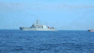 USCG RIB attacks the HMCS Saskatoon [upl. by Dicks]