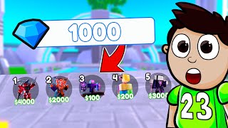 ¡Hago el MEJOR Equipo con 1000 Gemas Toilet Tower Defense Roblox [upl. by Yekcir642]