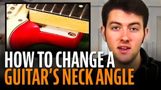 Change the angle of a neck with StewMac Neck Shims [upl. by Annahsohs]