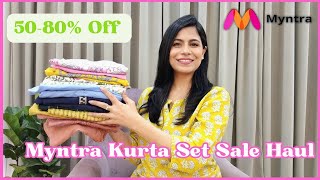 Myntra Kurta Set Sale Haul l Dream Simple [upl. by Eirok]