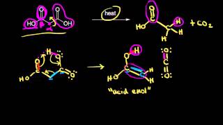 Decarboxylation  Carboxylic acids and derivatives  Organic chemistry  Khan Academy [upl. by Oelc]