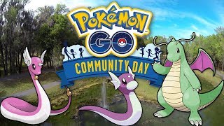 SHINY DRATINI Pokemon GO Community Day  February 2018 [upl. by Tannenbaum]