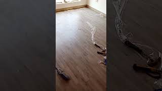 Installation of Wooden floortools tapping blockpull bar rubber hummertape measure [upl. by Uziel]