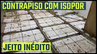 Aprenda a fazer contrapiso com isopor Jeito inédito Passo a passo [upl. by Arrec]