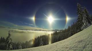 Amazing time lapse video of the Sun Dogs on the horizon  132017 [upl. by Ardnahc]