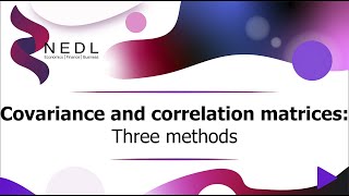 Covariance and correlation matrices Three methods Excel [upl. by Raila]