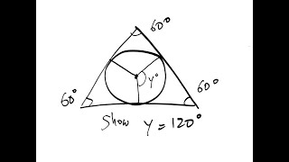 Geometry Problem Inscribed Circle in an Equilateral Triangle [upl. by Carlile636]