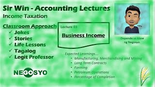 Lecture 03 Business Income Gross Income Income Taxation [upl. by Taran726]