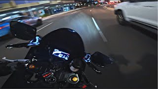 RAW Sunset Mayhem  YZFR7 2022 AKRAPOVIC POV 4K [upl. by Ecydnac]