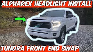 How to upgrade to NEW Alpharex Headlights Rebuilding a Wrecked Toyota Tundra PART 7 [upl. by Ahsie41]