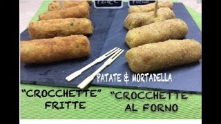 CROCCHETTE di PATATE amp MORTADELLA FRITTE e al FORNO  Metodo Velocissimo TUTTI A TAVOLA [upl. by Hilly]