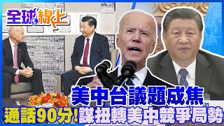 【全球熱話題】睽違7個月拜習quot二度通話quot 熱線90分鐘拜登無意改變quot一中政策quot 台灣問題成焦點 外交部喊話確保quot美對台政策quot不變 全球大視野GlobalVision [upl. by Uphemia398]