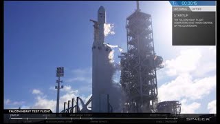 Revivez le lancement de Falcon Heavy la fusée géante de SpaceX [upl. by Ardnahs]