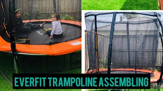 Everfit 8 FT Trampoline unboxing amp assembling  Trampoline [upl. by Helgeson]