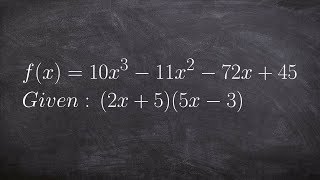 When Given a Polynomial amp Its Factors Find All Zeros and Write as a Product of its Factors [upl. by Yance]