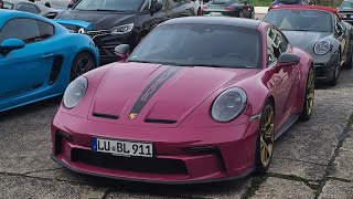 Cars Leaving Carmeet  Ferrari 488 PistaFerrari Dino 308 GT4Alfa Romeo 4CLoud Porsche 992 GT3 [upl. by Lewendal]