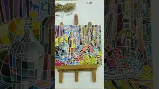 Easy Still Life Painting  Fevicryl Glass Colours  Fevicryl Hobby Ideas India [upl. by Auqinom]