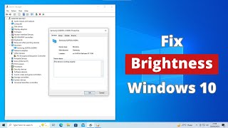 How to Fix Brightness Problem in Windows 10 [upl. by Akamahs]