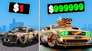 1 to 1000000 Hot Wheels Car in GTA 5 [upl. by Tiebold]