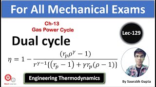 Dual Cycle  Limited Pressure cycle  Mean Effective Pressure  Engineering Thermodynamics129 [upl. by Publius518]