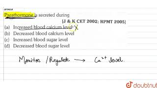 Parathormone is secreted during [upl. by Roselani760]