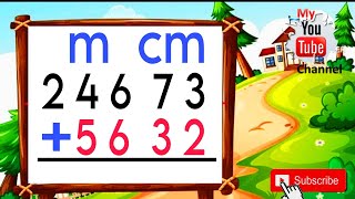 Addition  Metre and Centimetre  Addition m and cm  Class 3rd [upl. by Ellenod278]