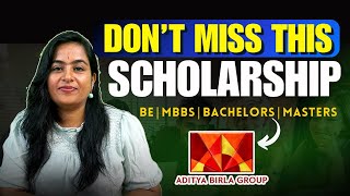 Aditya Birla Scholarship 2024 Engineering MBBS LAW  AWOO Foundation [upl. by Petula]