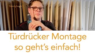 Türdrücker montieren Türklinke einfach selbst anbauen und wechseln [upl. by Nattie633]