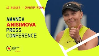 PRESS CONFERENCE  AMANDA ANISIMOVA  QUARTERFINAL  NBO24 [upl. by Dasteel]