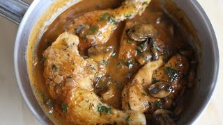 Hunters Chicken Recipe  Chicken Chasseur By the French Cooking Academy [upl. by Alina]