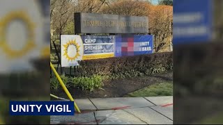 Community rallies behind synagogue targeted with antisemitic vandalism [upl. by Rayford]