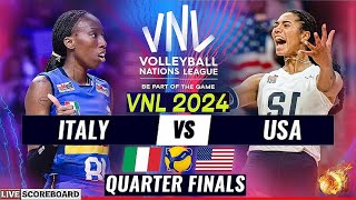 VNL LIVE │ ITALY vs USA Live Score │ QUARTERFINALS │ VNL 2024 FIVB VOLLEYBALL NATIONS LEAGUE [upl. by Park]