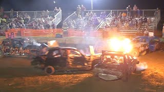 932023 Firelands Labor Day Festival Demolition Derby  Heat 9  Engine Swap w Kicker [upl. by Ardnoik]