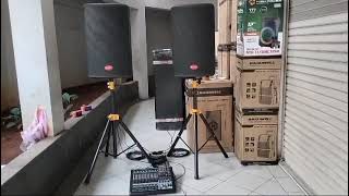 Paket Soundsystem Speaker Aktif 15 Inch Baretone MAX15RC [upl. by Airdnola]